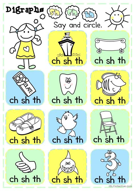 Digraphs Sh Ch Th Multipl English Esl Worksheets Pdf And Doc