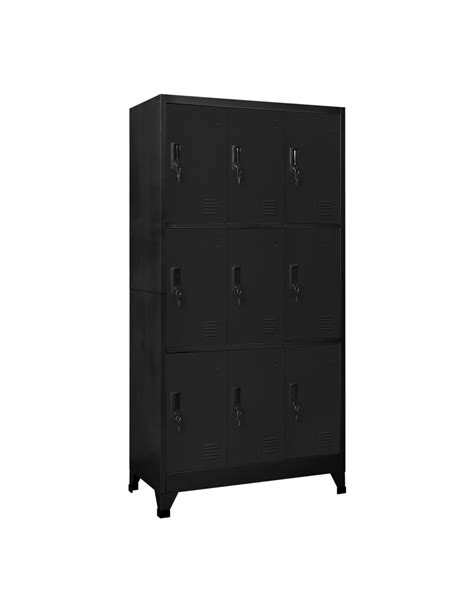 Casier En M Tal Noir Vestiaire Professionnel Armoire En Acier X Ciel