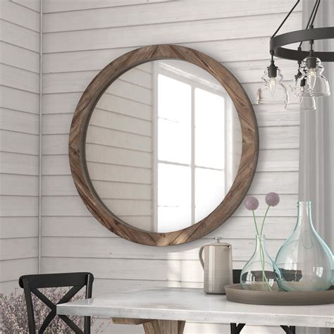 20 Best Ideas Round Wood Wall Mirrors