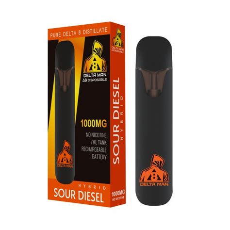 Sour Diesel Disposable Delta 8 1000mg By Delta Man Cbdguys Fast Shipping Buy Online With