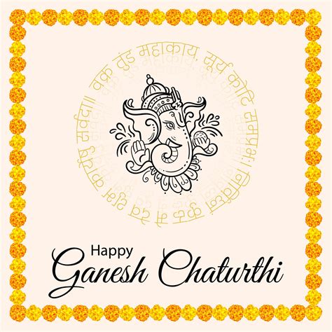 Premium Vector Vector Design For Ganesh Chaturthi Concept Vinayak Ganpati Bappa Morya Indian