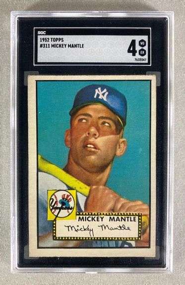 Topps Mickey Mantle Sgc Rookie Matthew Bullock Auctioneers