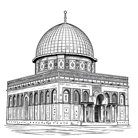 Esbo O Da Mesquita De Al Aqsa Vetor Premium