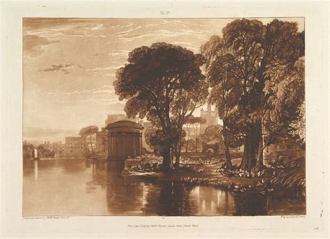 Designed And Etched By Joseph Mallord William Turner The Alcove