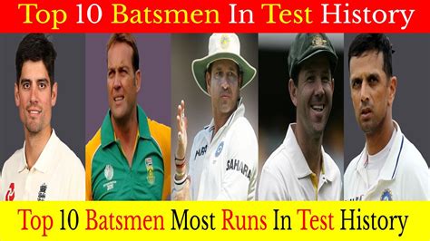 Top 10 Batsmen Most Runs In Test History Top 10 Batsmen In Test