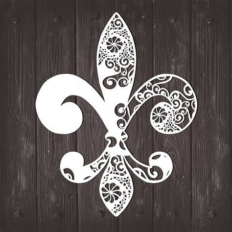 Fleur De Lis Svg Mandala Svg Boho Svg Intricate Weeding Etsy