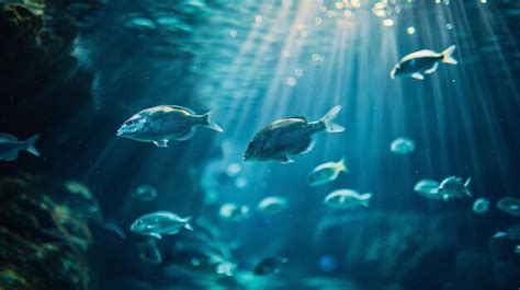 Premium Photo Underwater Fish Swimming Together In Aquarium