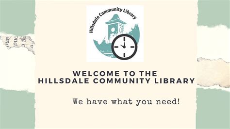 Hillsdale Community Library – SERVING THE COMMUNITY OF HILLSDALE SINCE ...