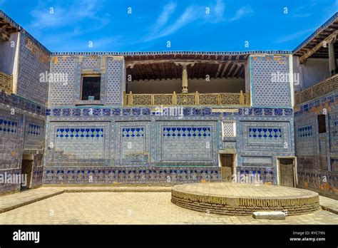 Khiva Old Town Tash Hauli Stone House Palace Blue Tiles Facade