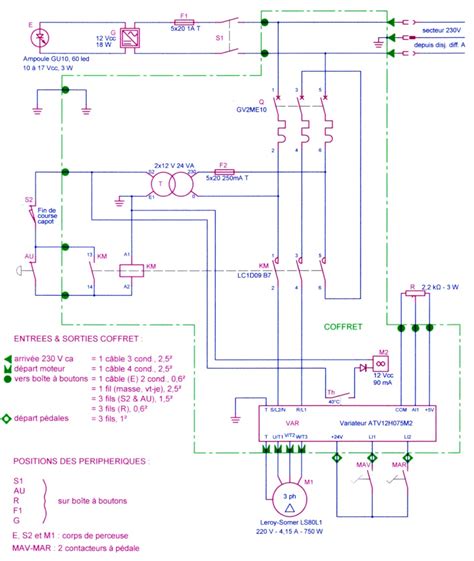 Schema Electrique Perceuse A Colonne Combles Isolation