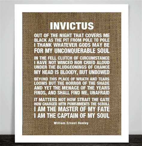 Invictus Poem Poster