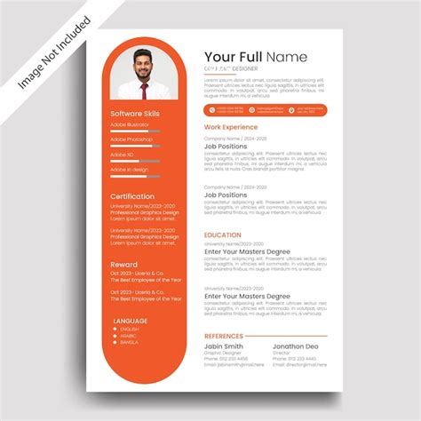 Premium Vector Free Resume Templates Professional Cv Template Design