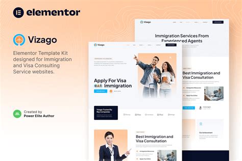 Vizago Immigration Visa Consulting Service Elementor Template Kit