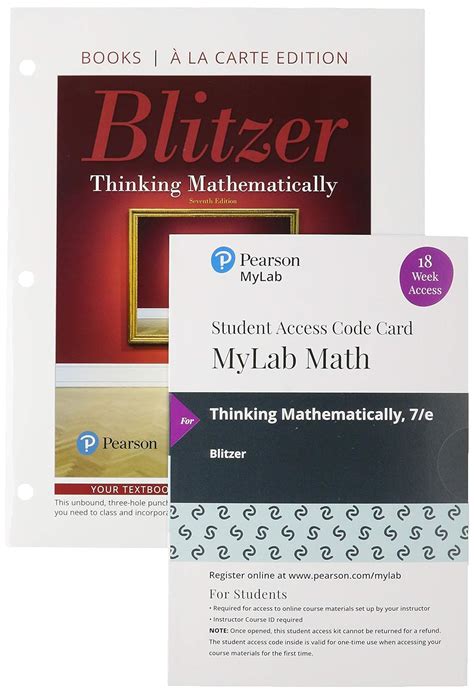 Amazon Thinking Mathematically Loose Leaf Edition Plus Mylab Math