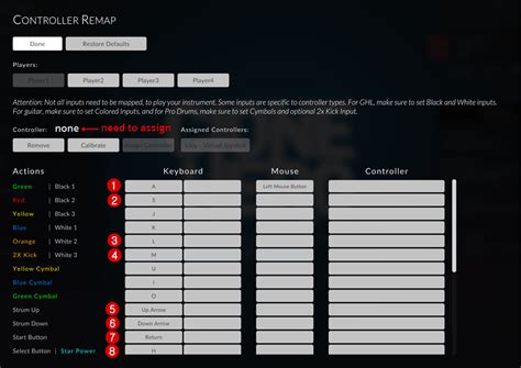 How To Set Up Your Drum Kit In Clone Hero Table E Drum And Full Drum