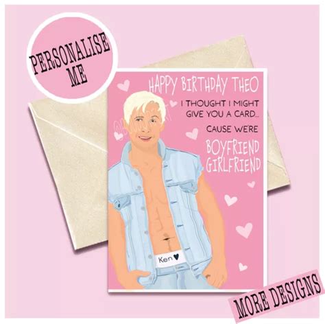 CARTE D ANNIVERSAIRE À collectionner film Barbie Ryan Gosling Ken