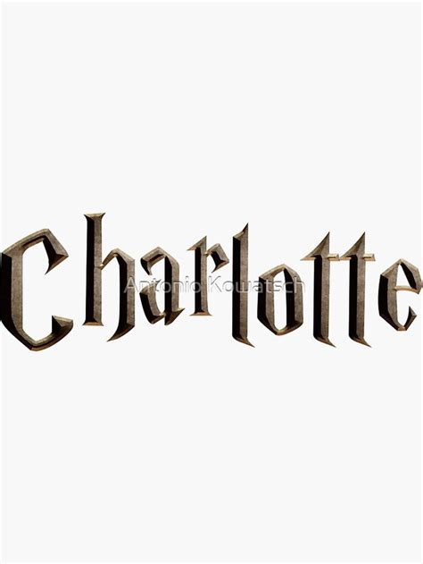 Charlotte Name Wizard Nametag Charlotte Name Label Sticker Harry Potter