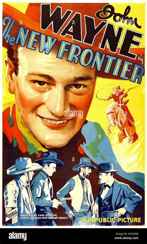 THE NEW FRONTIER (aka FRONTIER HORIZON), John Wayne, movie poster art ...