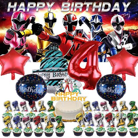 Buy Power Rangers Th Party Supplies Fourth Four Years Old Cake