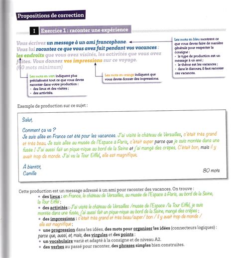 Delf A2 Production écrite With Answers Communauté MCMS