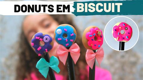 LÁPIS DONUTS EM BISCUIT LEMBRANCINHA BISCUIT DONUTS EM