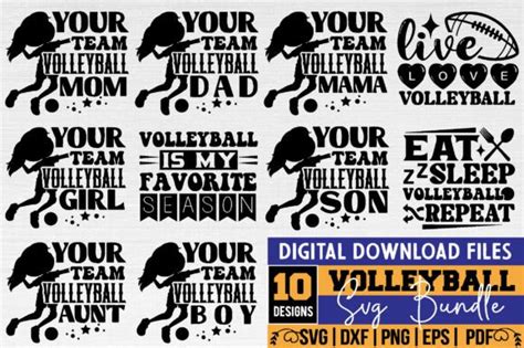 Volleyball Svg Design Bundle Graphic by binasvgbundle · Creative Fabrica