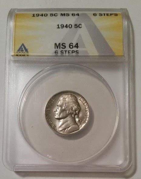 1940 Jefferson Nickel MS64 6 Steps ANACS - Talos Numismatics