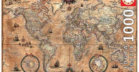 Educa Puzzle Antique World Map Teile Puzzle Deutschland