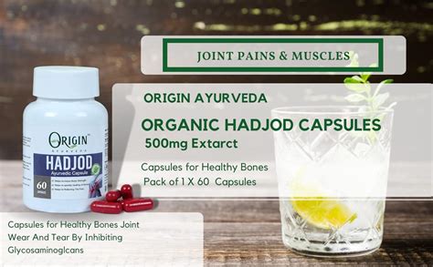 Origin Ayurveda Organic Hadjod X Capsules For Healthy Bones Joint