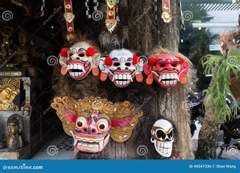 Balinese Masks Stock Photo Image Of Entertainment Carving 46547336