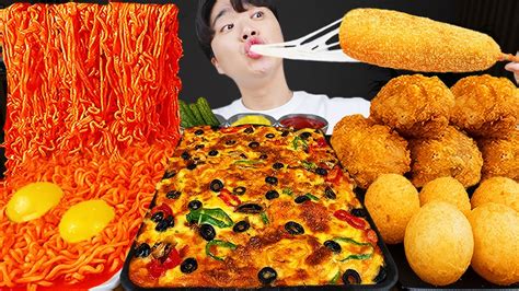 Asmr Mukbang Fire Noodles Tteokbokki