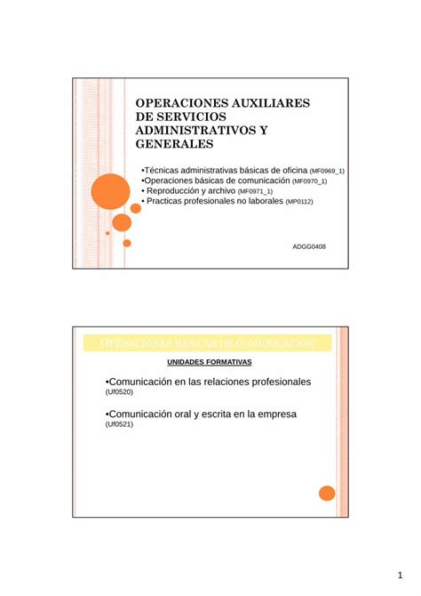 PDF OPERACIONES AUXILIARES DE SERVICIOS 1 OPERACIONES AUXILIARES