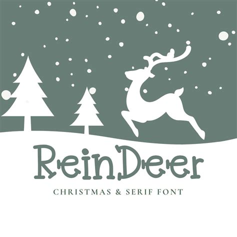 Reindeer Font Christmas And Serif Font Design Procreate Etsy