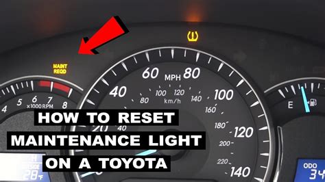 Reset Maintenance Light Toyota Camry 2010