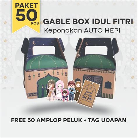 Jual Gable Box Lebaran Isi 50 Pcs Box Hampers Idul Fitri Parcel