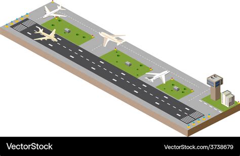 Airport runway Royalty Free Vector Image - VectorStock