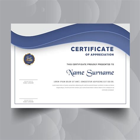 Premium Vector Modern New Smart Certificate Template