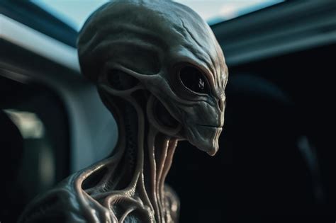 Premium Photo A Alien With A Large Head And A Large Mouth Is Sitting