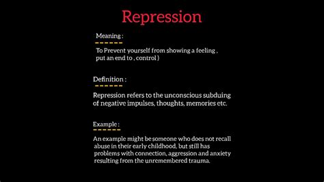 Repression Psychology Example