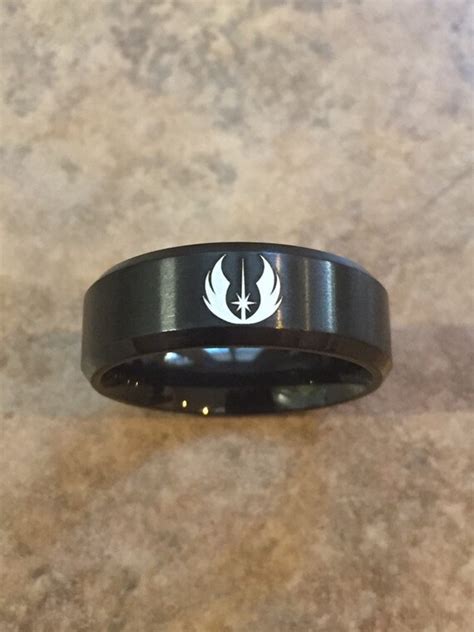 Star Wars Ring Lightsaber Ring Black Ring Stainless Steel - Etsy