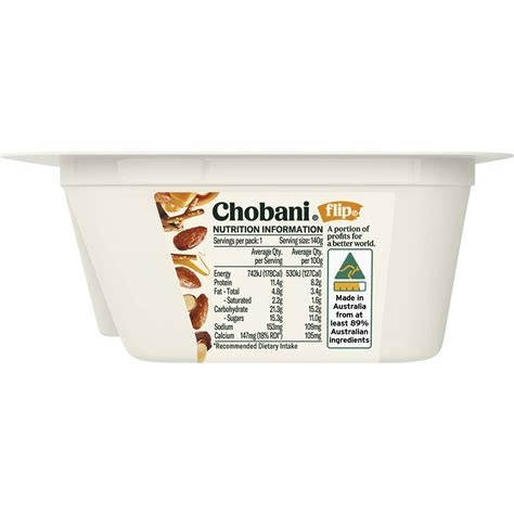 Chobani Flip Greek Yogurt Salted Caramel Crunch 140g Woolworths