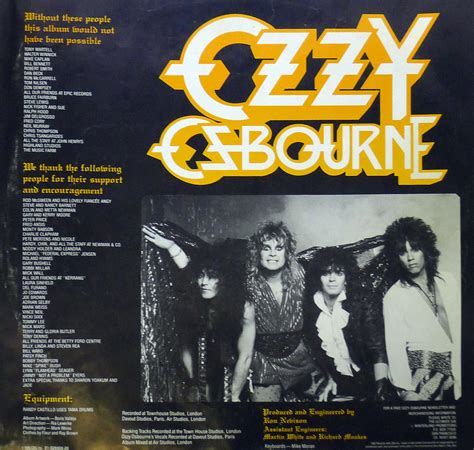 OZZY OSBOURNE The Ultimate Sin Is The Fourth Studio Album By Ozzy