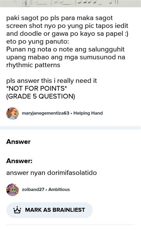 Pa Help Sana Mga Ate At Kuya Grade7 Question Bukas Na Kasi Ipapass