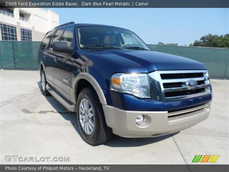 Dark Blue Pearl Metallic 2008 Ford Expedition Eddie Bauer Camel Interior