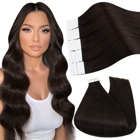 Amazon Ugeat Tape In Hair Extensions Brown Human Hair Seamless