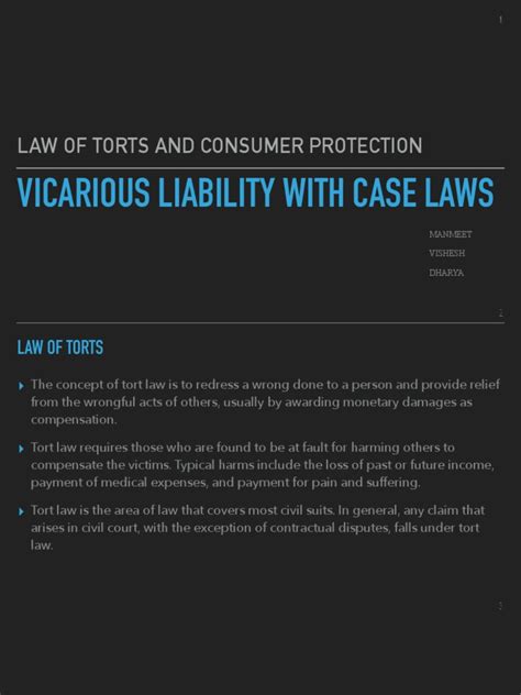 Vicarious Liability And Its Exceptions An Analysis Of The Doctrine And