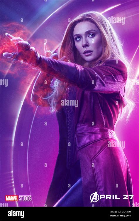 AVENGERS: INFINITY WAR, US character poster, Elizabeth Olsen as Scarlet ...