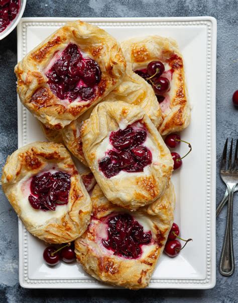 Cherry Puff Pastry Tart Easy Cherry Danish Pastries