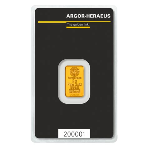 2g Goldbarren Argor Heraeus Baltic Edelmetalle