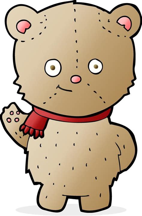 cartoon bear waving 12157069 Vector Art at Vecteezy